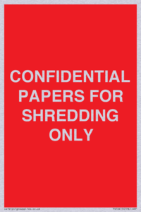 CONFIDENTIAL PAPERS FOR SHREDDING ONLY